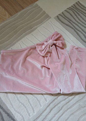 Pudra Pembe Tek Omuz Drapeli Kız çocuk - Görsel 3