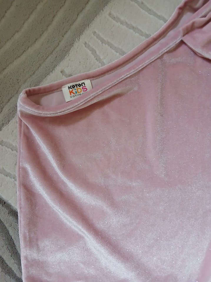 Pudra Pembe Tek Omuz Drapeli Kız çocuk - Görsel 2