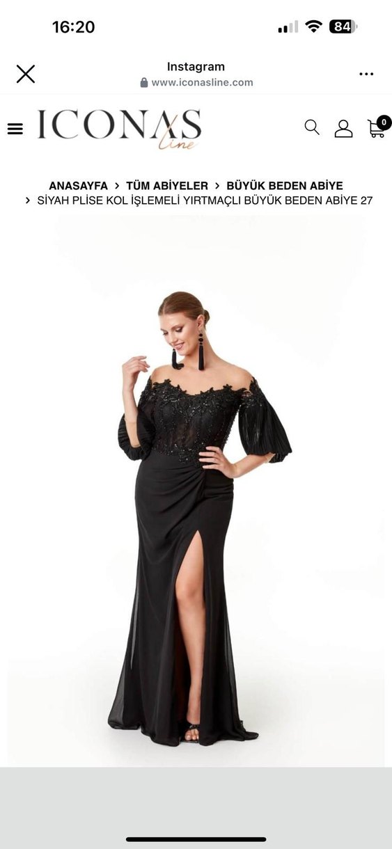 Uzun Siyah Drapeli Abiye Elbise - Görsel 4