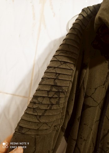 Uzun Kollu Kahverengi Bağlamalı Kapüşonlu Sweatshirt - Görsel 3