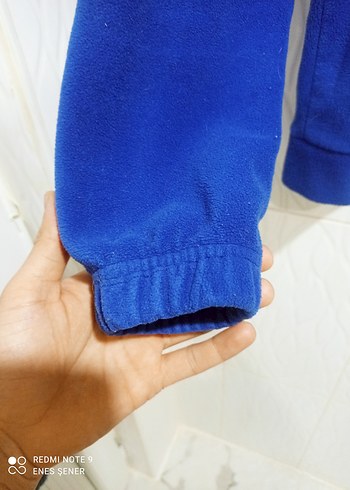 Erkek Mavi Fermuarlı Yüksek Yakalı Sweatshirt - Görsel 3