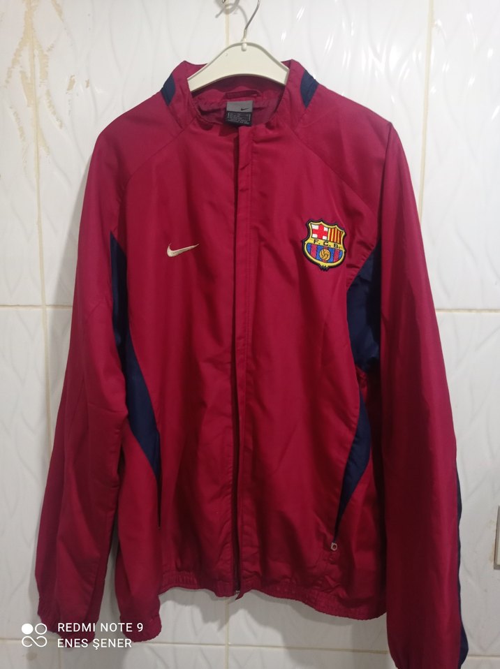 Erkek Vintage Nike F.C. Barcelona 2003-2004 Antrenman Ceketi - Görsel 2