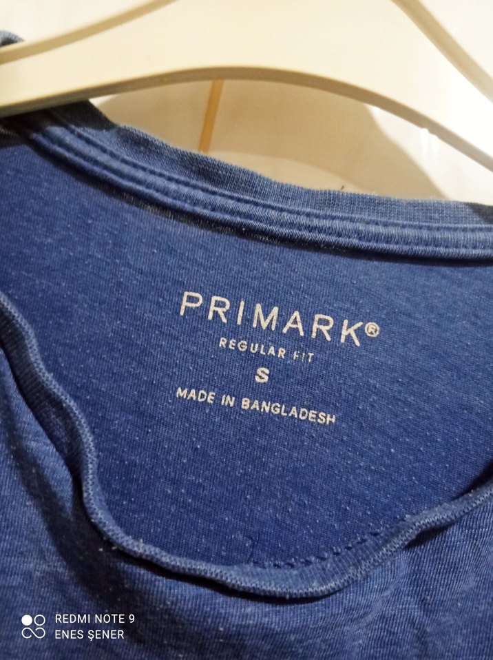 Mavi Keten Erkek Tişörtü, Kısa Kollu, Rahat Kesim - Görsel 2