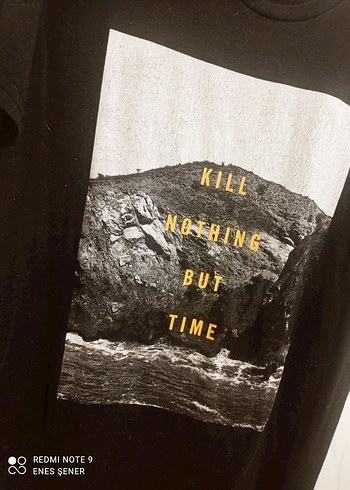 Siyah Baskılı Rock Punk Erkek Tişört - Görsel 2