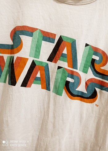 Beyaz Star Wars Baskılı Erkek Tişört - Görsel 2