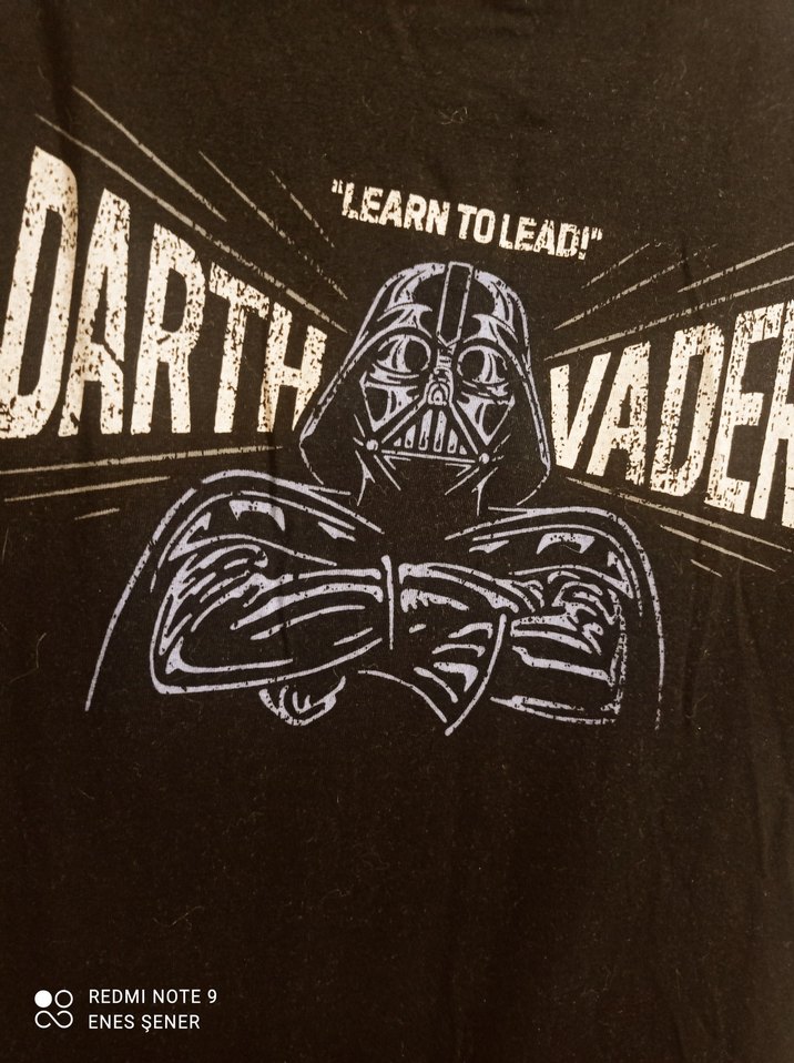 Darht Vader Baskılı Siyah Erkek Tişört - Görsel 2