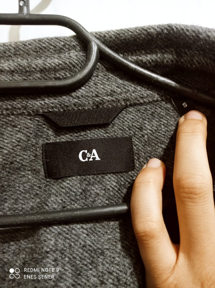 Düğmeli Gri Erkek Boy Yün Ceker - Görsel 2