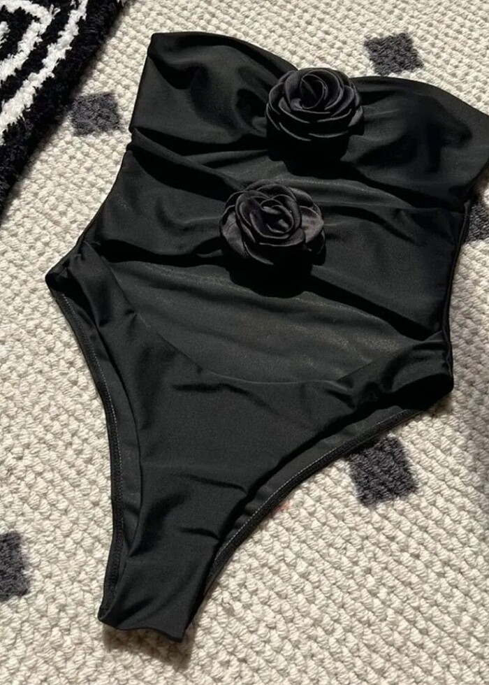 Gül detaylı mayo - Görsel 2