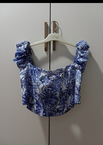 Mavi Drapeli Straplez Mini Bluz