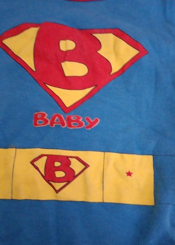 Uzun Kollu, Düğmeli Mavi Bebek Body - Görsel 3