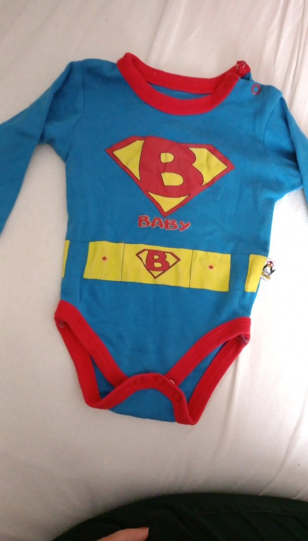 Uzun Kollu, Düğmeli Mavi Bebek Body - Görsel 2