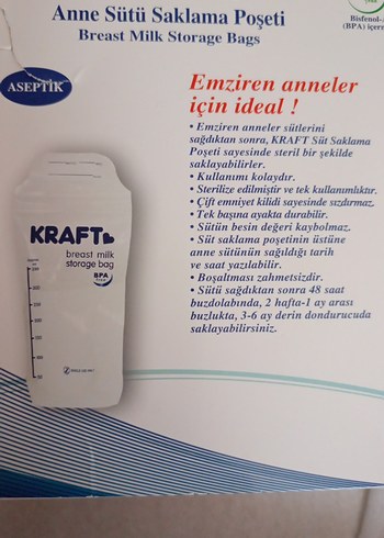 Kraft Anne Sütü Saklama Poşeti 25'li 350 ml - Görsel 4