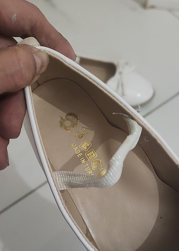 Kız Çocuk Beyaz Fiyonk Detaylı Babet ortapedik - Görsel 4