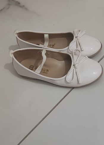 Kız Çocuk Beyaz Fiyonk Detaylı Babet ortapedik - Görsel 3