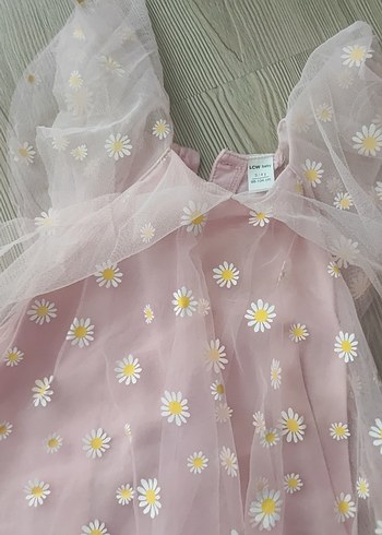 Pembe Kız Çocuk Fırfırlı Elbise - Görsel 5