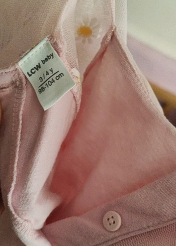 Pembe Kız Çocuk Fırfırlı Elbise - Görsel 2