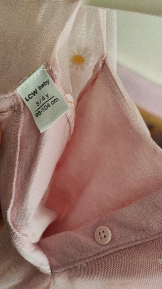 Pembe Kız Çocuk Fırfırlı Elbise - Görsel 2