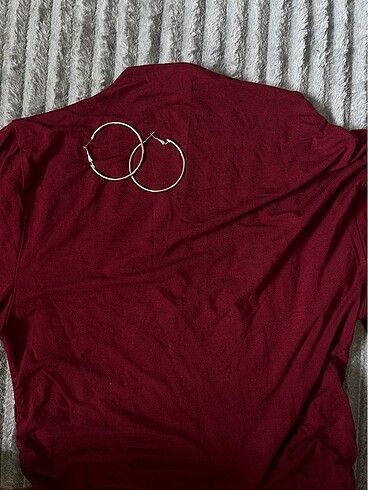 m Beden bordo Renk Stradivarius Bordo Bluz