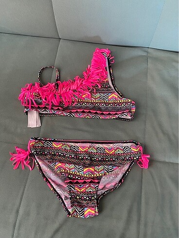 Kız çocuk tek omuz bikini takım