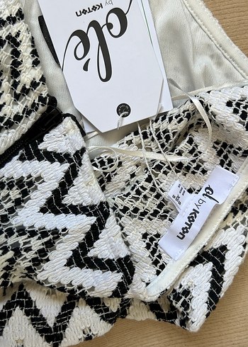 Koton Nakışlı Bohem Örgü Crop Top