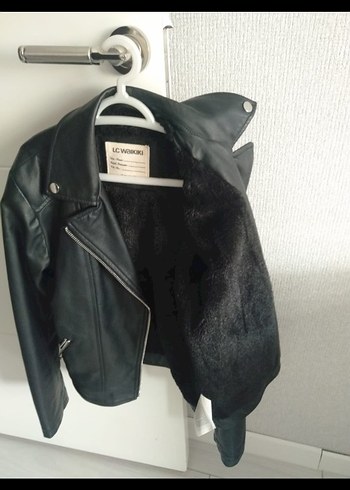 LC Waikiki Siyah Deri Biker Ceket