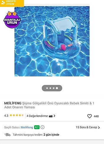 Gölgelikli oyuncakli bebek simidi