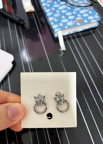 Renkli Payetli Mini Kadın Küpe - Görsel 2