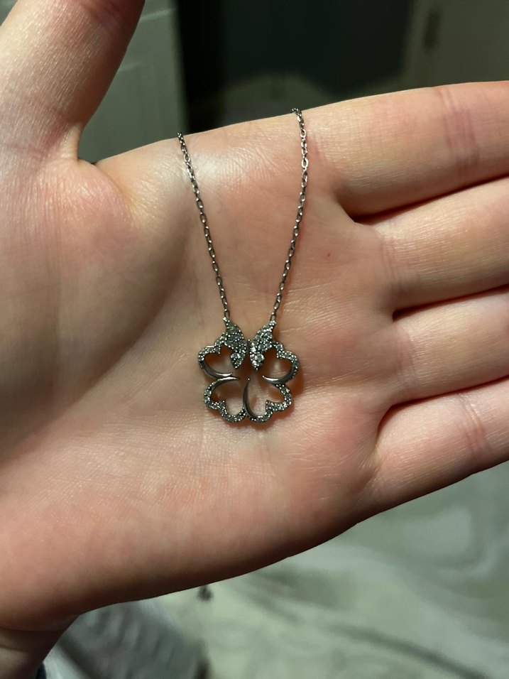 Gümüş Minimalist Kadın Kolye - Görsel 2