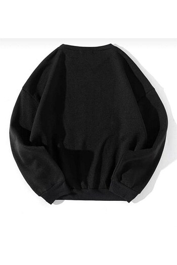 l Beden siyah Renk 2?li Su ve Ateş Baskılı Siyah sweatshirt