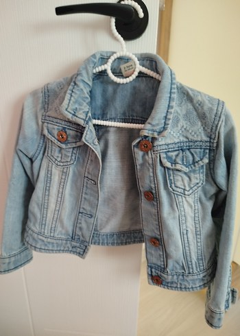 Kız Çocuk Mavi Denim Ceket - Görsel 2