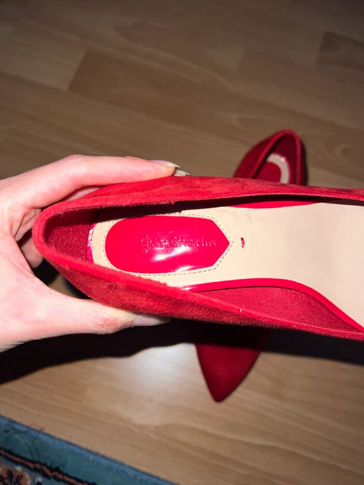 Stradivarius süet topuklu ayakkabı - Görsel 3