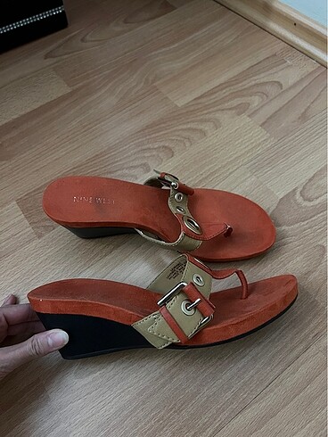 vintage nine west dolgu topuk terlik