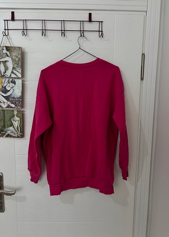 Bordo Auburn Baskılı Kadın Sweatshirt - Görsel 4