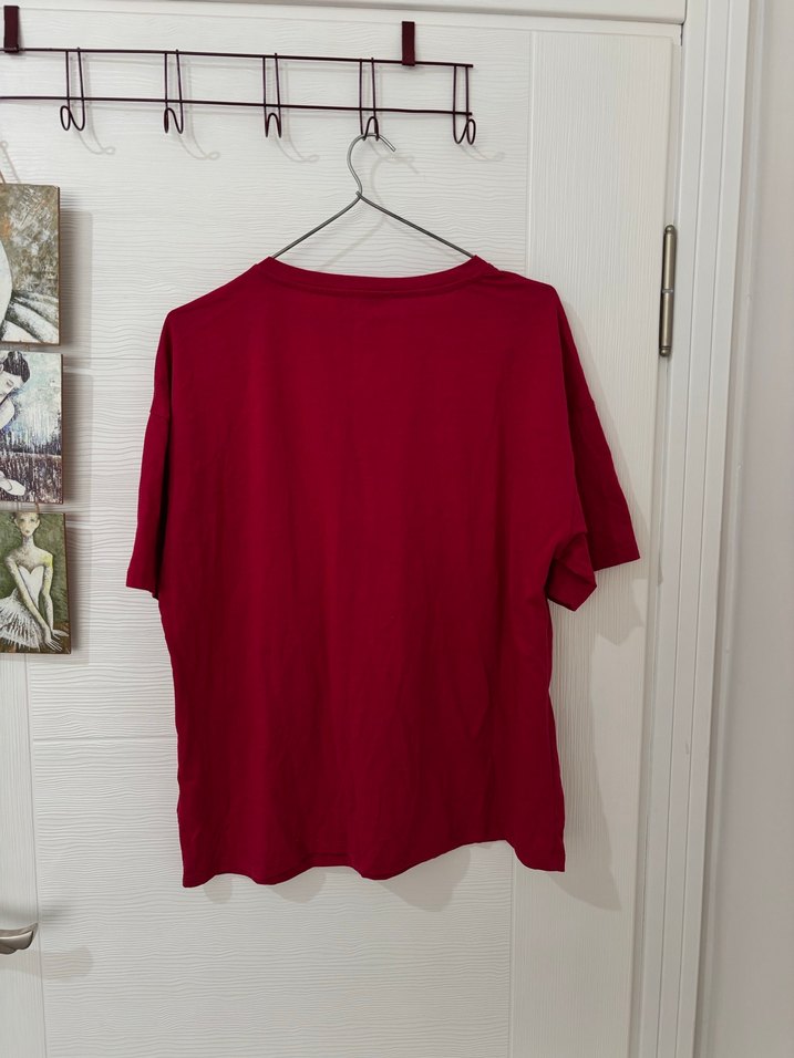 Renkli Baskılı Bohem Kadın Tişört - Görsel 3