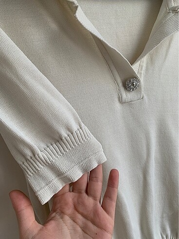 Krem bluz - Görsel 3