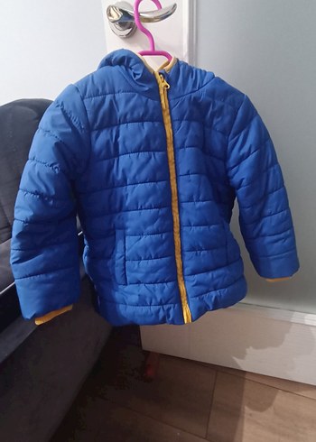 koton Kapüşonlu Mavi Erkek Çocuk Mont - Görsel 7