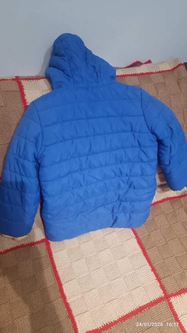 koton Kapüşonlu Mavi Erkek Çocuk Mont - Görsel 2