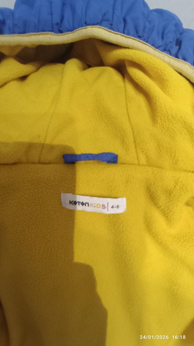 koton Kapüşonlu Mavi Erkek Çocuk Mont - Görsel 4