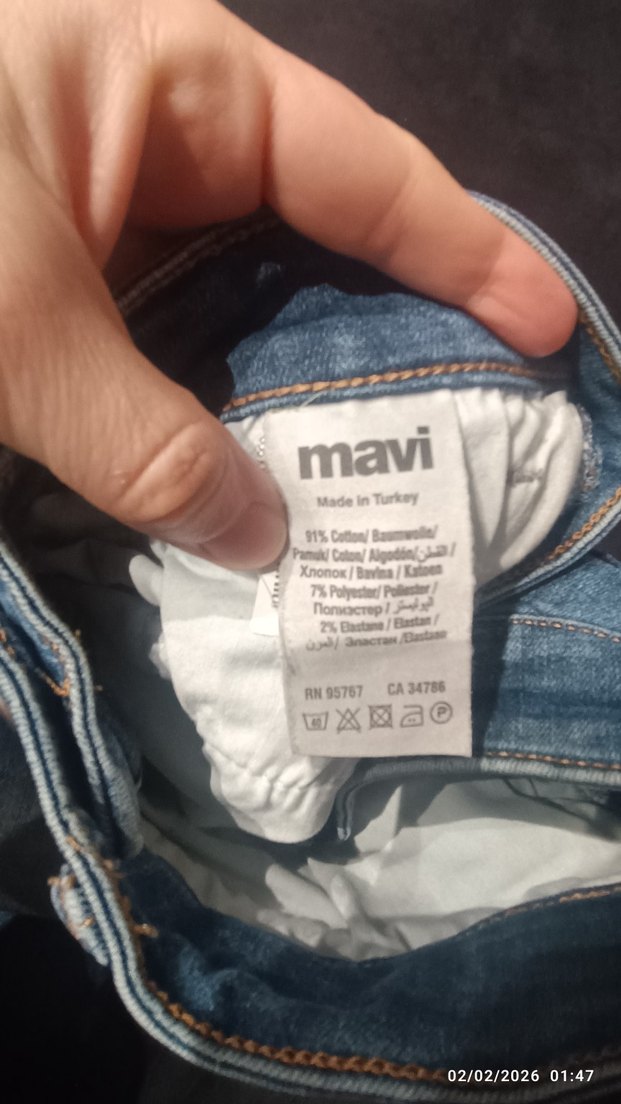 kız çocuk Mavi kot Jean pantolon - Görsel 3