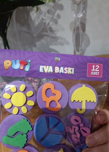 12 Parça Renkli Eva Baskı Seti eğitici etkinlik çocuk - Görsel 4