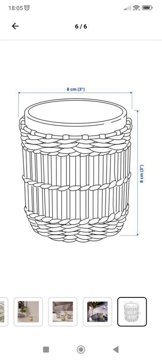 ıkea SLIPPRIG El Yapımı Tealight Mumluk - Görsel 4