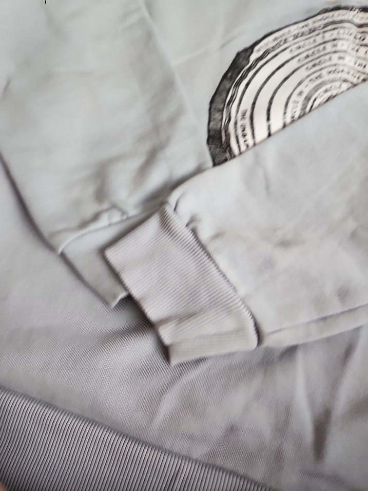 Gri Uzun Kollu NIRVANA Baskılı  mavi marka - Görsel 2