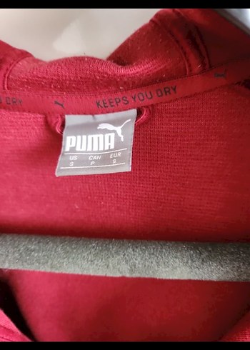 Bordo Fermuarlı Kadın Sweatshirt puma - Görsel 2