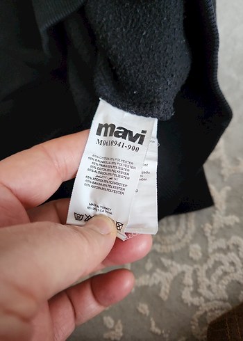 Kapüşonlu Sweatshirt renk ışiktan kaynakli tam siyah - Görsel 3