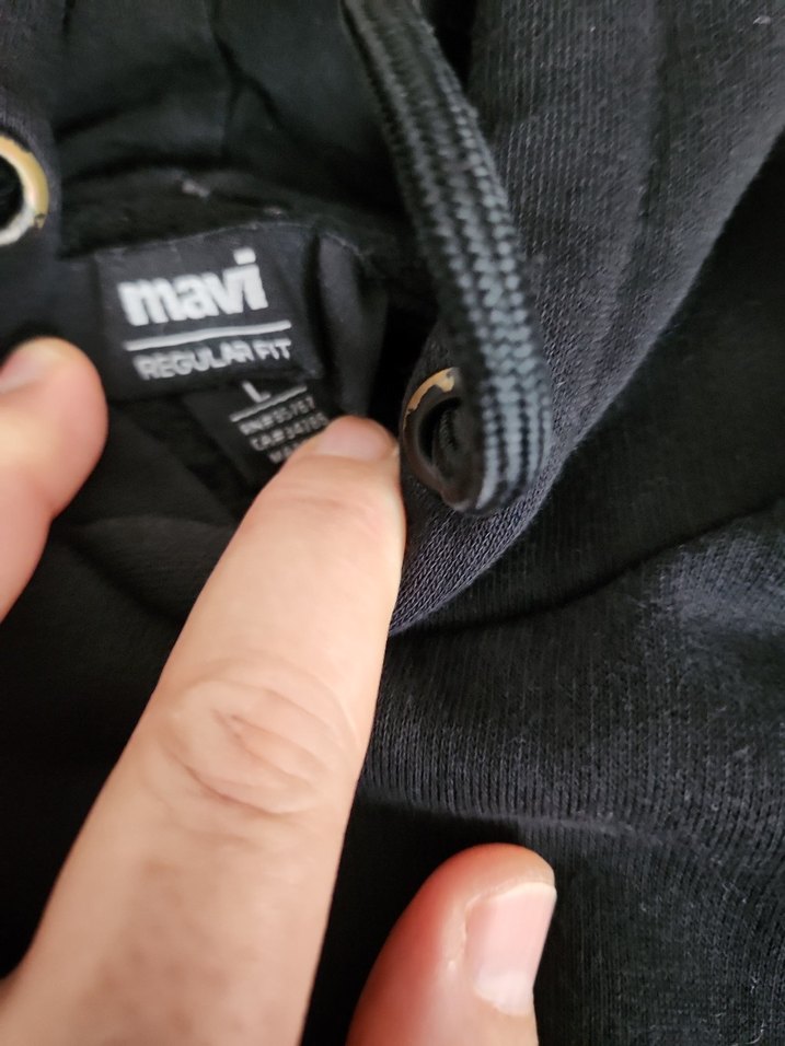 Kapüşonlu Sweatshirt renk ışiktan kaynakli tam siyah - Görsel 2