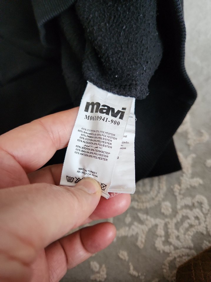 Kapüşonlu Sweatshirt renk ışiktan kaynakli tam siyah - Görsel 3