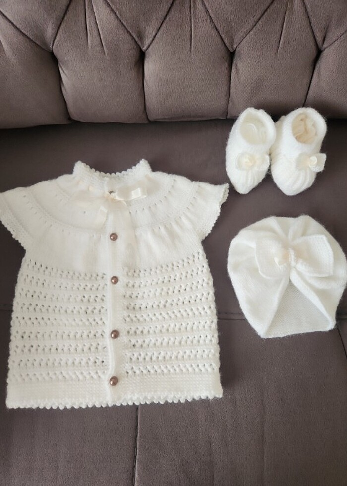 3 bebek takımı 1 yas sıfır ürün askilar hediye - Görsel 2