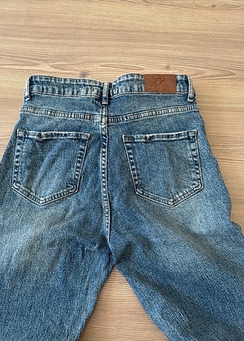 Gri Mavi Midi Kadın Kot Pantolon - Görsel 6