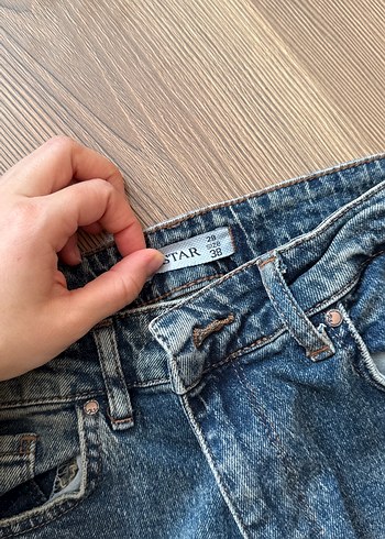 Gri Mavi Midi Kadın Kot Pantolon - Görsel 5