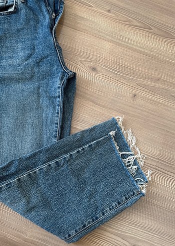 Gri Mavi Midi Kadın Kot Pantolon - Görsel 3